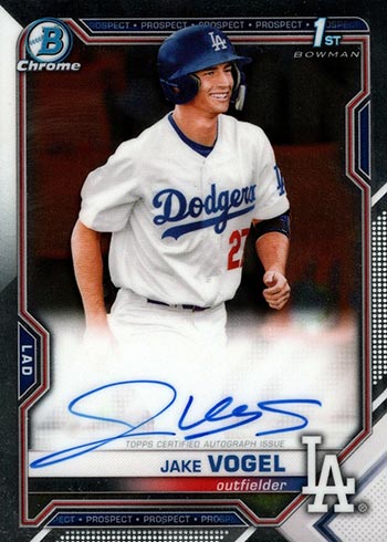 2021 Bowman Chrome Autographs Jake Vogel