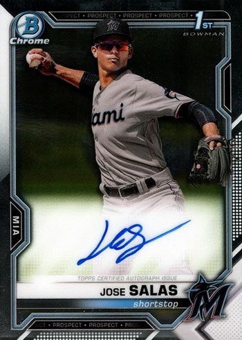 2021 Bowman Chrome Autographs Jose Salas