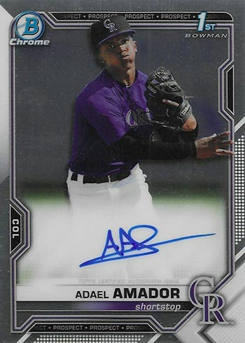 2021 Bowman Chrome Autographs Adael Amador