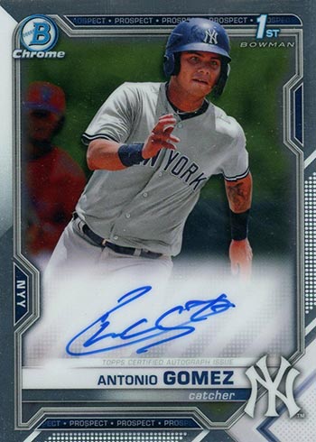 2021 Bowman Chrome Autographs Antonio Gomez