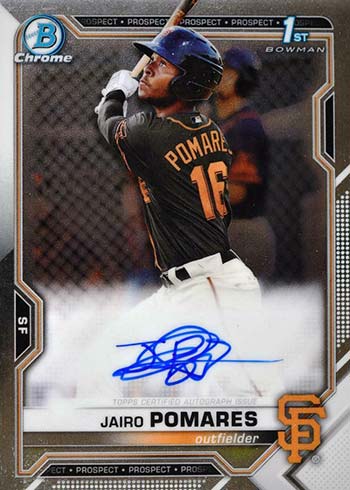 2021 Bowman Chrome Autographs Jairo Pomares
