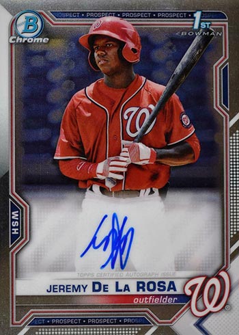 2021 Bowman Chrome Autographs Jeremy De La Rosa