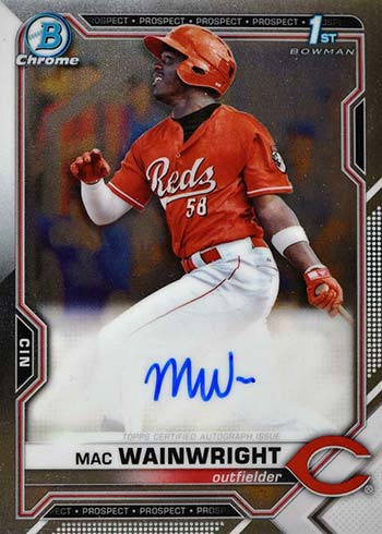 2021 Bowman Chrome Autographs Mac Wainwright