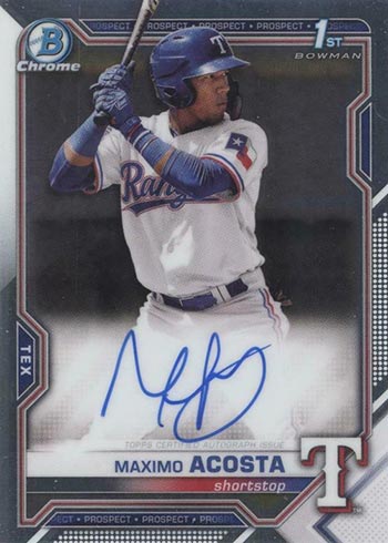 2021 Bowman Chrome Autographs Maximo Acosta