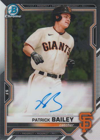2021 Bowman Chrome Autographs Patrick Bailey