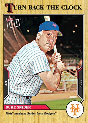 2021 Topps Now Turn Back the Clock 1 Duke Snider