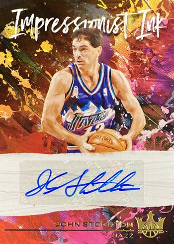 2020-21 Panini Court Kings Impressionist Ink John Stockton Autograph