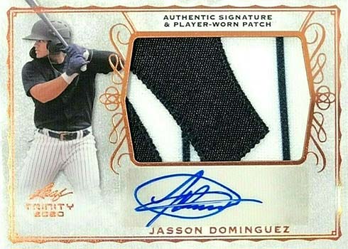 2020 Leaf Trinity Baseball Patch Autographs Jasson Dominguez