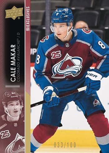 2021-22 Upper Deck Series 1 Hockey  Exclusives Cale Makar