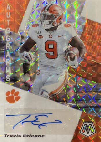 2021 Panini Mosaic Draft Picks Football Autographs Travis Etienne