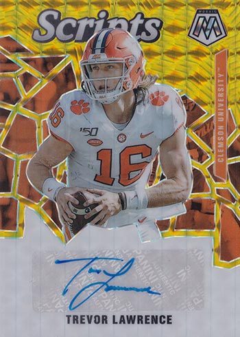 2021 Panini Mosaic Draft Picks Football Scripts Gold Trevor Lawrence