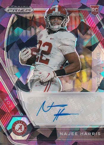 2021 Panini Prizm Draft Picks Football Cracked Ice Purple Najee Harris Autograph