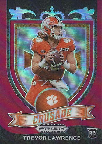 2021 Panini Prizm Draft Picks Football Red Prizms Trevor Lawrence Crusade