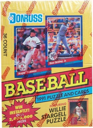 1991 Donruss Series 1 Baseball Box Break and Highlights