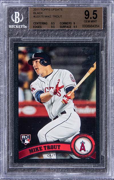 rare mike trout rookie card 2011 Bowman Draft Baseball RC #101 Graded PSA 8 : Collectibles & Fine Art Mike Trout [Rookie] #22 Prices