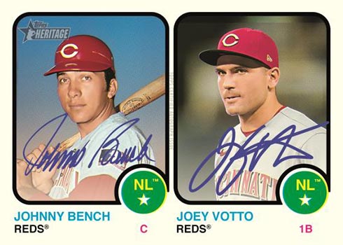 2022 Topps Heritage Cincinnati Reds Team Set - India, Votto - Baseball Trading Cards