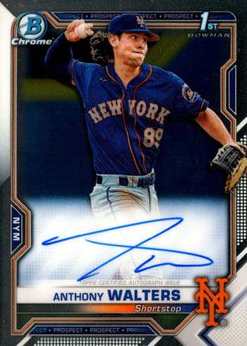 2021 Bowman Chrome Autographs Anthony Walters