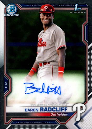 2021 Bowman Chrome Autographs Baron Radcliff