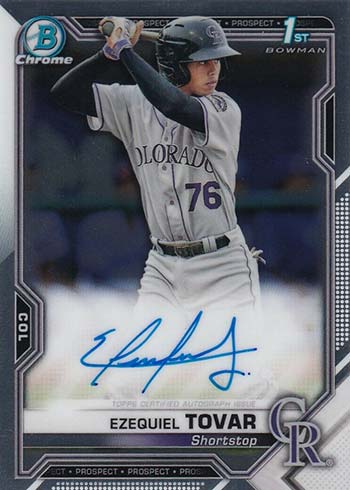 2021 Bowman Chrome Autographs Ezequiel Tovar
