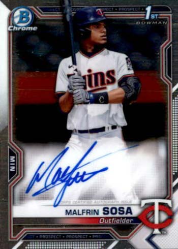 2021 Bowman Chrome Autographs Malfrin Sosa