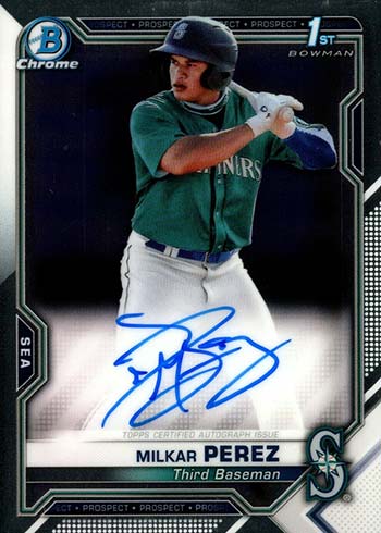 2021 Bowman Chrome Autographs Milkar Perez