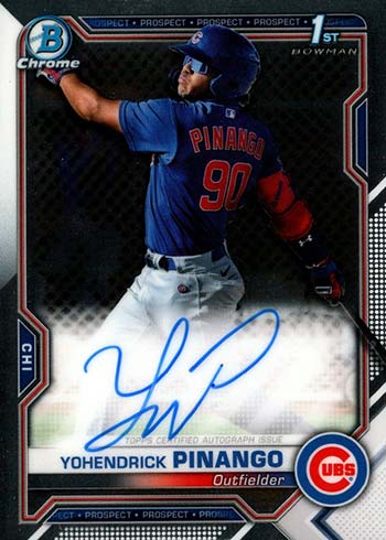 2021 Bowman Chrome Autographs Yohenrick Pinango