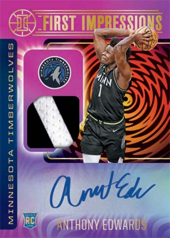 2020-21 Panini Illusions Basketball First Impressions Autograph Jersey Anthony Edwards