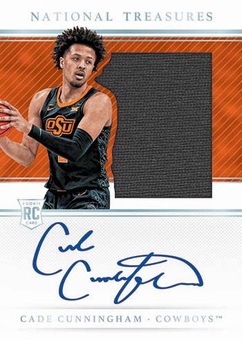 2021 Panini National Treasures Collegiate Basketball Silhouettes Signatures Cade Cunningham