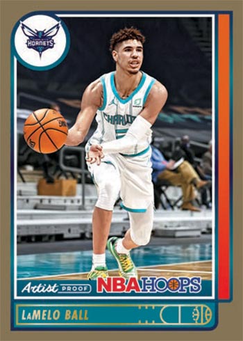 021-22 Panini NBA Hoops Gold Artist Proof LaMelo Ball