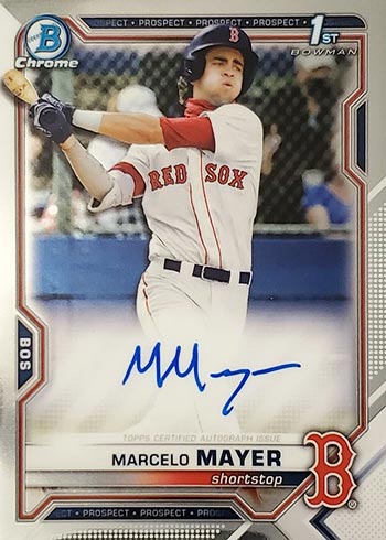 2021 Bowman Draft Baseball Chrome Prospect Autographs Marcelo Mayer