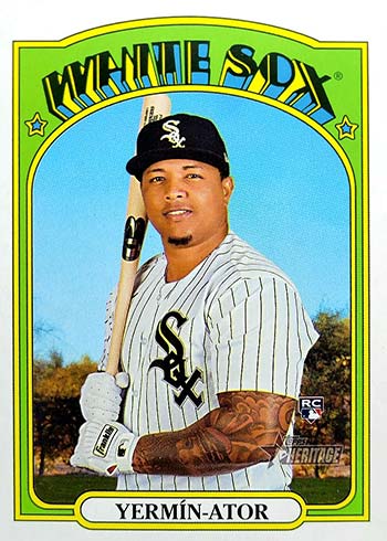 2021 Topps Heritage High Number Baseball Variations Yermin Mercedes NIckname