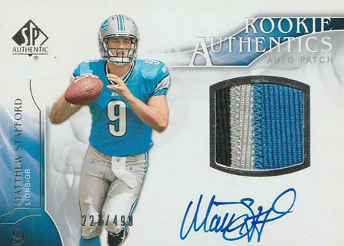 スポーツゲーム(野球盤等) N F L MATTHEW STAFFORD auto patch Top 10 Matthew Stafford Rookie Cards