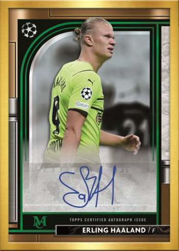 2021-22 Topps Museum Collection UEFA Champions League Framed Autographs Erling Haaland