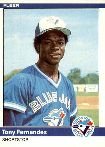 1984 Fleer Baseball Tony Fernandez Rookie Card
