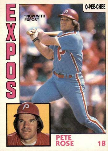 1984 O-Pee-Chee Baseball Pete Rose