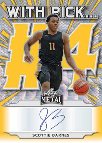 2021-22 Leaf Metal Basketball With Pick Scottie Barnes