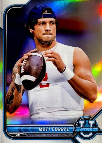 2021-22 Bowman University Football Variations Matt Coral