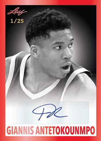 2021-22 Leaf Memories Basketball Giannis Antetokounmpo Autograph