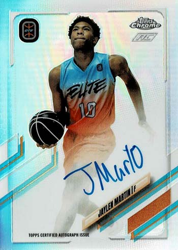 2021-22 Topps Chrome Overtime Elite Autographs Jaylen Martin