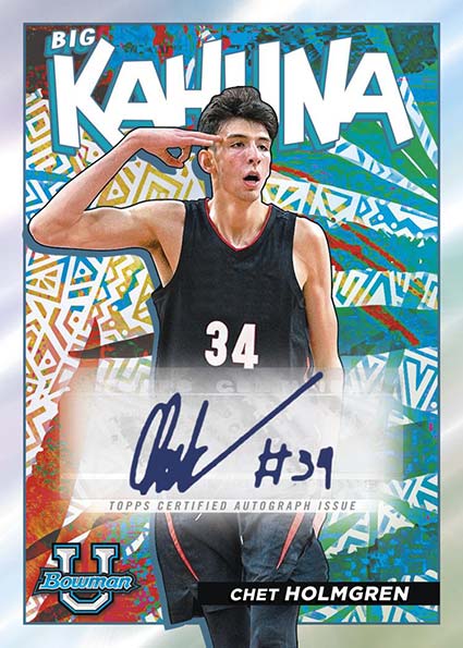 2021-22 Bowman University Basketball Big Kahuna Autographs Chet Holmgren