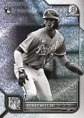 2022 Bowman Chrome Baseball Black and White Mini-Diamonds Refractors Bobby Witt Jr.