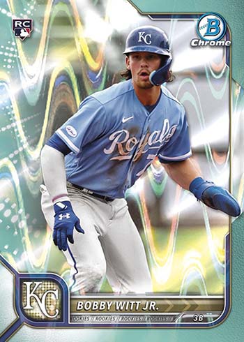 2022 Bowman Chrome Baseball Aqua RayWave Refractors Bobby Witt Jr.