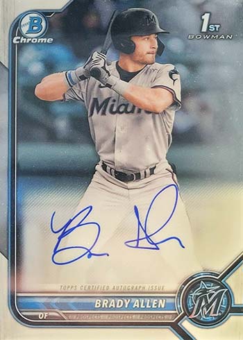 2022 Bowman Chrome Autographs Brady Allen