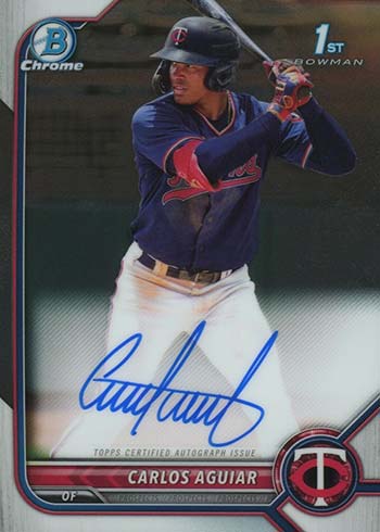 2022 Bowman Chrome Autographs Carlos Aguiar
