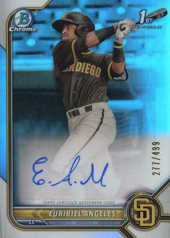 2022 Bowman Chrome Autographs Euribiel Angeles Refractor