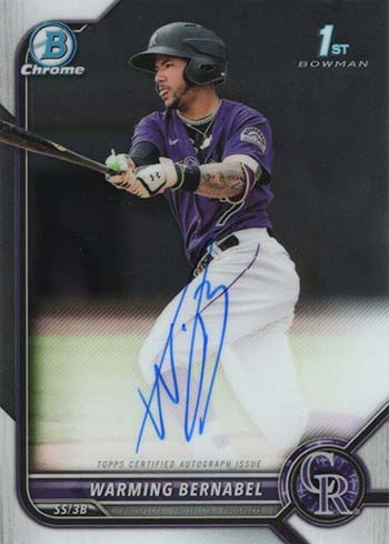 2022 Bowman Chrome Autographs Warming Bernabel