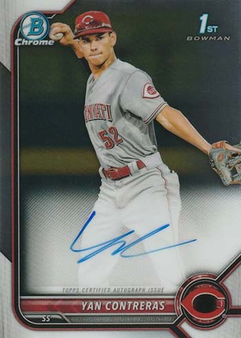 2022 Bowman Chrome Autographs Yan Contreras