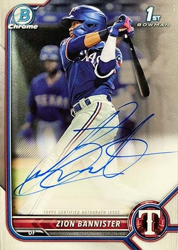 2022 Bowman Chrome Autographs Zion Bannister
