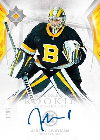 2021-22 Upper Deck Ultimate Collection Hockey Ultimate Rookie Autographes Jeremy Swayman
