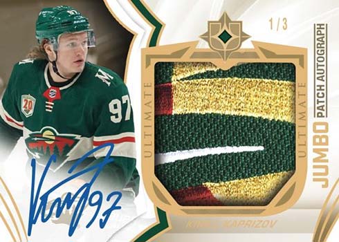 Autographe Jumbo Patch de hockey Upper Deck Ultimate Collection 2021-22